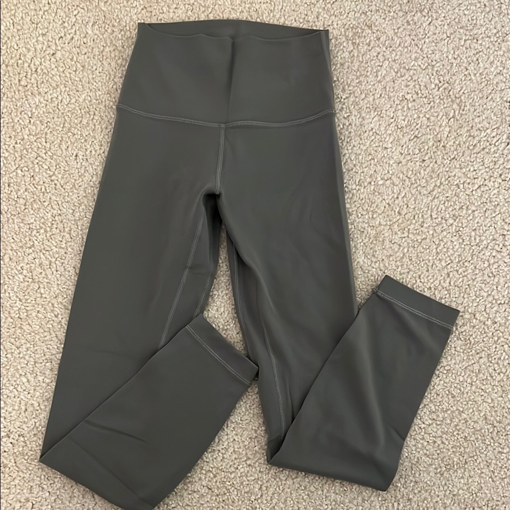 lululemon athletica gray/green Leggings. lululemon Align™ High-Rise Crop 25"